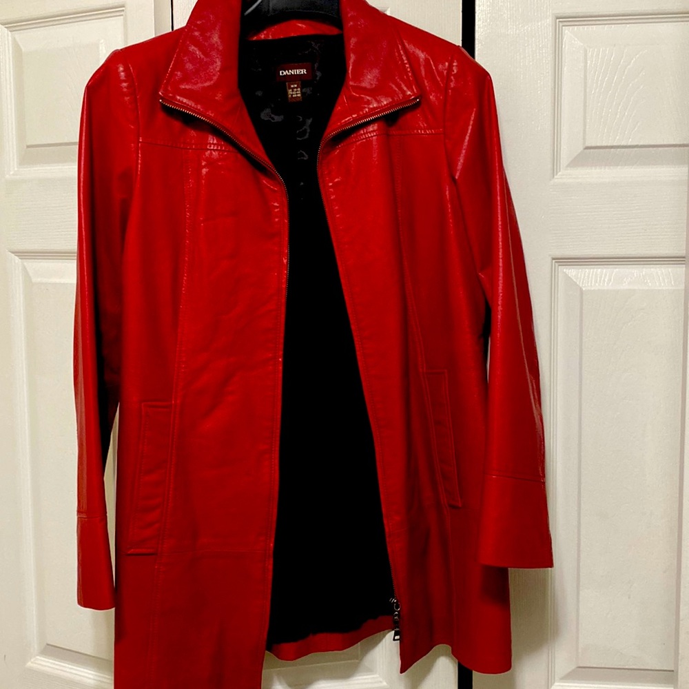 Leather Danier Red jacket. Worn a few times. Great brand!